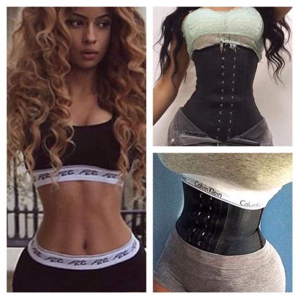 * Cinta Modeladora 30cm Barbatanas de Aço Preta