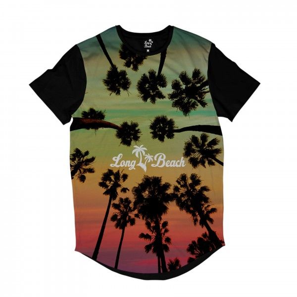 CAMISETA LONGLINE LB TREES SUBLIMADA VERDE