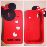 Capa Minie Mouse Galaxy Ace na cor vermelha