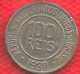 V084-4 - 100 Réis 1930 -Tiragem de 2.398.000