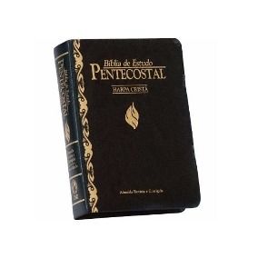Bíblia de Estudo Pentecostal Com Harpa Pequena Preta Cpad