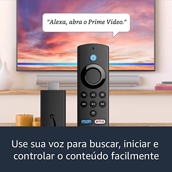 Fire TV Stick Lite | Streaming em Full HD com Alexa | Com Controle Remoto Lite por Voz com Alexa (se