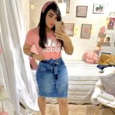 Saia Jeans com Lycra 46