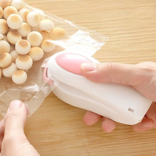 Mini máquina portátil seladora de plástico para cozinha