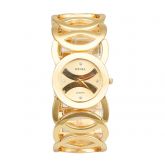Relógio De Luxo Feminino Dourado Pulseira Corrente