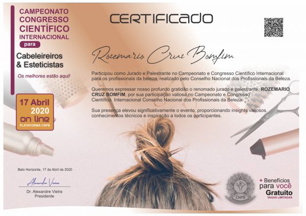 ROZEMARIO CRUZ BOMFIM - PALESTRANTE NO CAMPEONATO E CONGRESSO CIENTÍFICO INTERNACIONAL