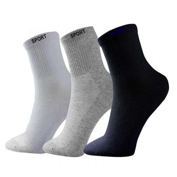 KIT MEIAS SPORT - 3 PARES NO PACOTE COLOR.