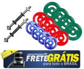 Kit Vip 26kg Anilhas + 2 Barras 40cm Com Rosca Rapida