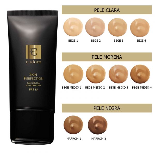 SKIN PERFECTION BASE LÍQUIDA ALTA COBERTURA EUDORA