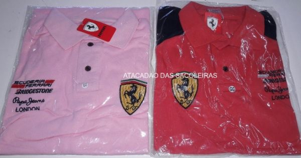 10 POLO FERRARI MALHA PIQUET