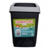 Kit 02 Lixeira Home Office Escritório Mesa Pia Basculada 2l