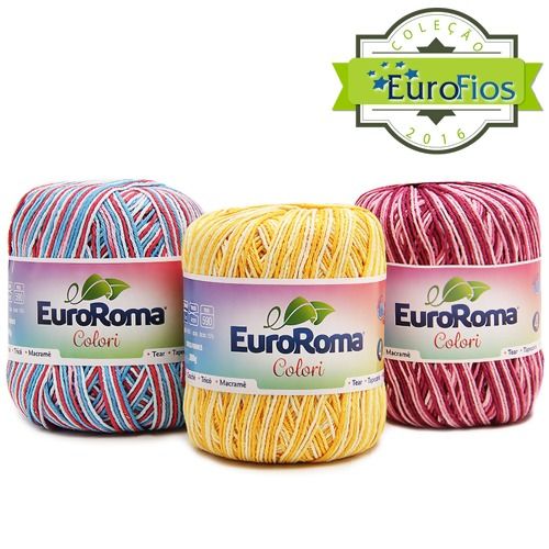Barbante EuroRoma Colori Mesclado N°4 - 200g cada(Informar cor,numeração na caixa de mensagem)