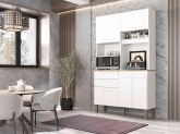 13994.Kit Cozinha Dubai 5P2G Branco Salleto