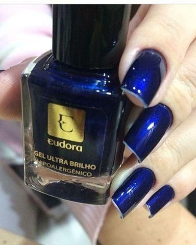 Esmalte Gel Ultra Brilho Hipoalergênico Azul Mistério