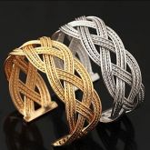 u7® novo platina preenchido grande ouro 18k robusto vintage banhado pulseira bracelete pulseiras par
