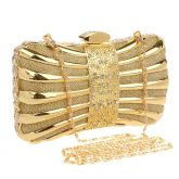 Bolsa Feminina De Mão E Ombro Com Strass E Cristais P/ Festa