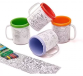 Caneca Acrílica de Colorir - Kit com 12 Unidades – Diversão Criativa e Personalizada para a Festa!