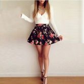 european print floral vestido de manga longa das mulheres #02974219