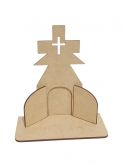 CÓD-RE55 MINI CAPELINHA 12X8X14 EM MDF CRU