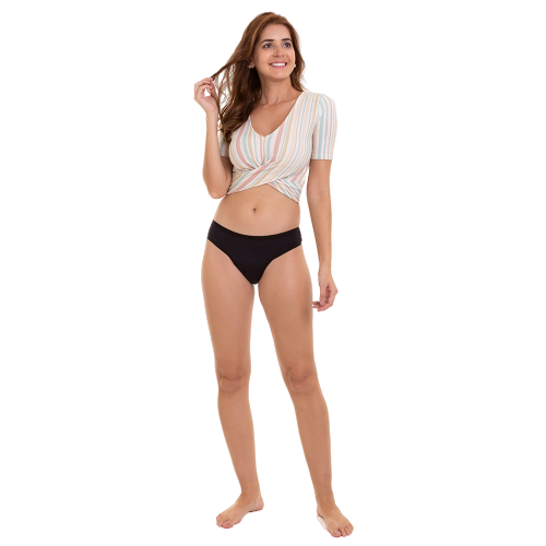 Calcinha Absorvente Violeta Cup - G - Preta