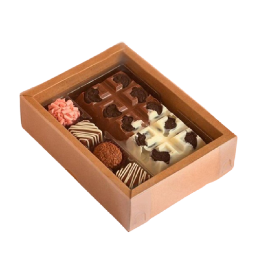 Caixa Kraft Tablete 10 Gomos com Bombons 5un