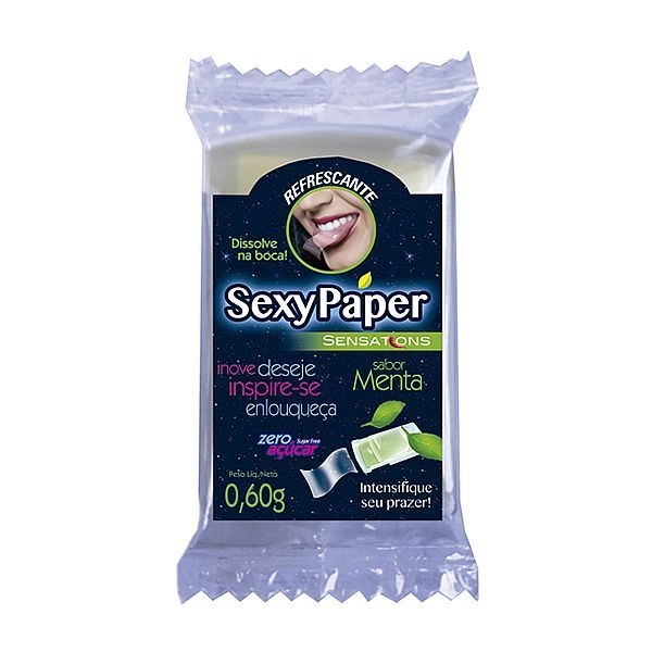Lâmina do Beijo SexyPaper Menta com 20 Lâminas