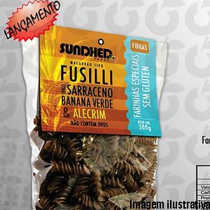 Macarrão Tipo Fusilli Trigo Sarraceno, Banana Verde e Alecrim Integral 300 Gramas Sundhed