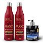 Kit Nova Escova Progressiva Ingel Maxx 2x1L com Blindagem Capilar Forever Liss