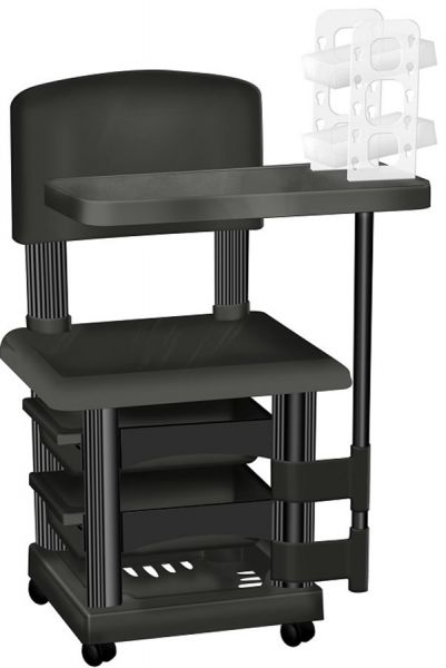 Cadeira Cirandinha Preto para Manicure Com Display para Esmaltes Santa Clara