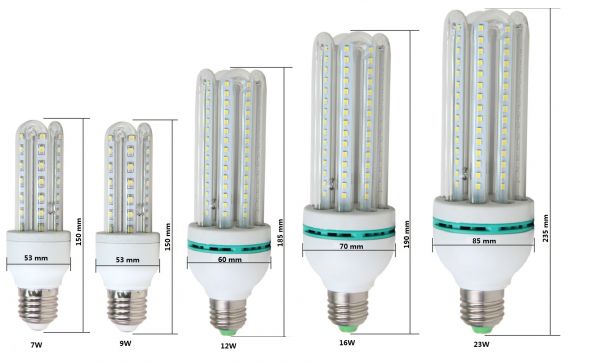 Lâmpada de LED 9W  3U E27 Bivolt  branco frio
