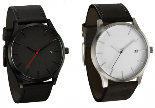 Relógio Masculino Casual Couro -Ref-041b-