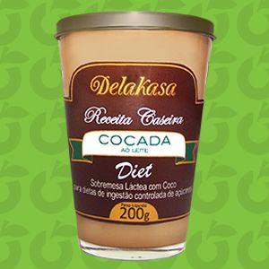 Cocada Diet ao Leite 200 Gramas Delakasa