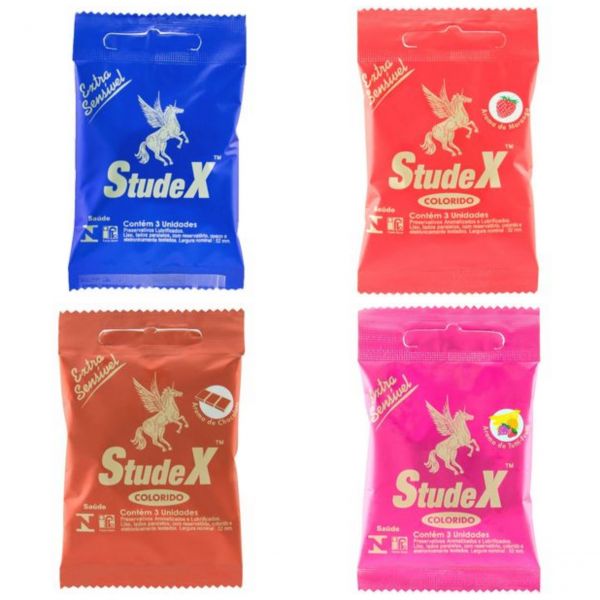 PRESERVATIVO COLORIDO E AROMATIZADO STUDEX