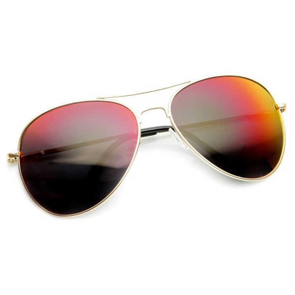 TRENDY FASHION METAL FRAME AVIATOR SUNGLASSES WITH REVO MIRROR LENS 1487