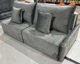 Sofa Cama Saquarema 212 2xModudos 100 Brc 6m Veludo Inca Grafite 10 Idealle