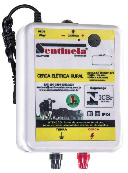 ELETRIFICADOR CERCA C/ REG 30 KM SENTINELA