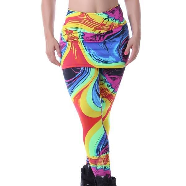 CALÇA LEGGING  COM SAIA FITNES