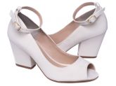 Sapato Peep Toe Feminino (Ref: SM33.557B)