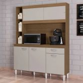 A883.Kit Cozinha Duda 140 5P1G Castanho.Off White Poquema