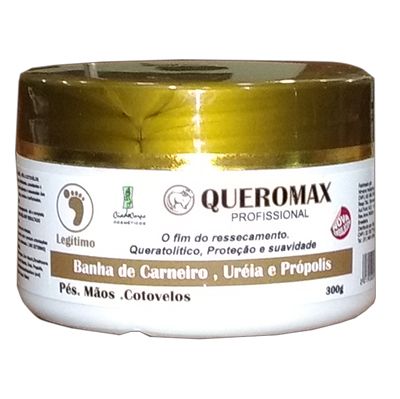 Creme p/ mãos, pés e cotovelos, SEBO DE CARNEIRO Queromax 300g Cia do Corpo.