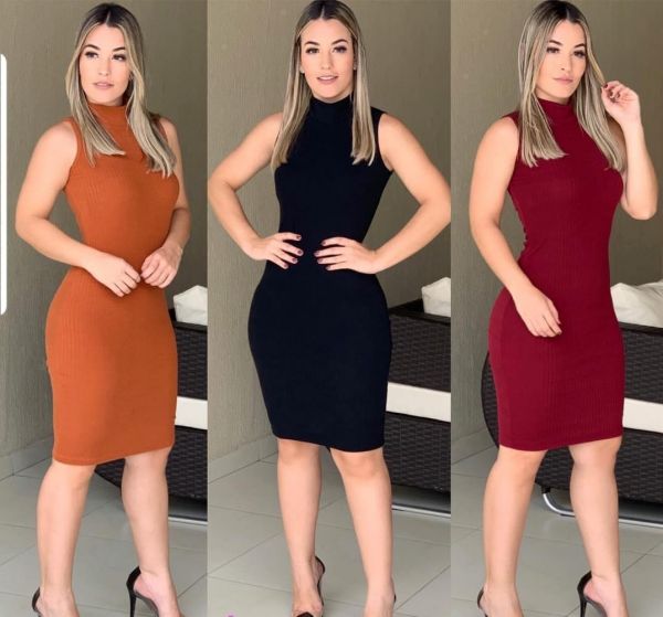 Vestido tubinho com alça