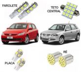 Kit Lâmpada Led Gol G2 G3 G4 G5 G6 Pingo Teto Placa Ré Xenon