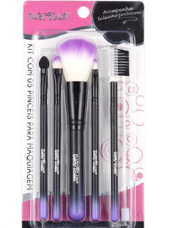 Kit com 5 Pinceis Macrilan