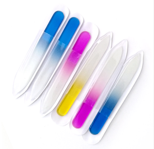 Lixas de Vidros Cristal Para Acabamentos na Unhas Kit Com 4 unids