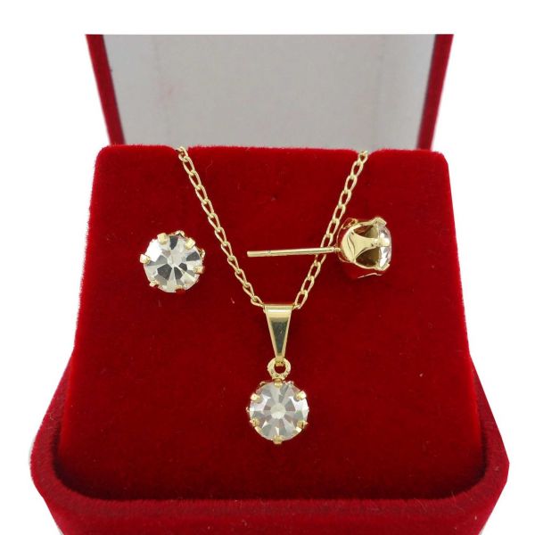 Conjunto com Cristal incolor