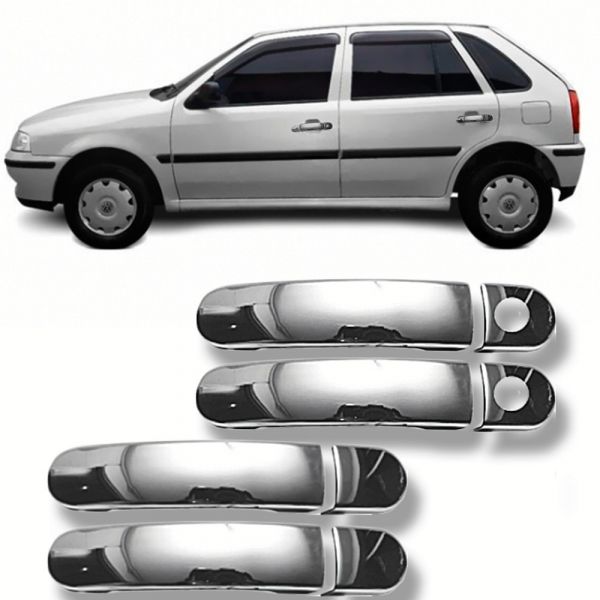 Aplique Cromado Maçaneta Gol G3 Parati Saveiro G4