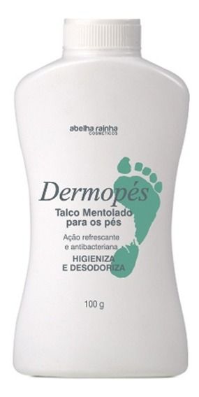 Talco Antisséptico Mentolado Para os Pés Dermopés