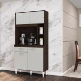 A881.Kit Cozinha Duda 90 4P1G Chocolate.Off White Poquema