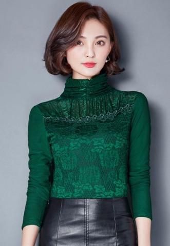 Blusa Outono manga longa Bordado