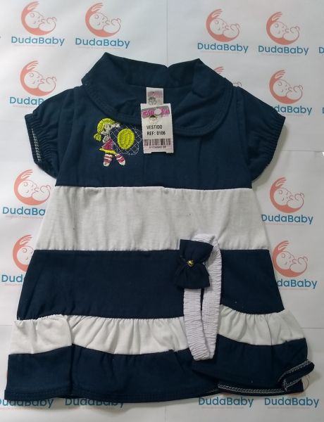 Vestido com manga e laço Sapeca - Tam. P